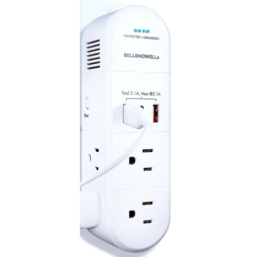 Bell + Howell Swiveling Charging Station USB Outlet Extender