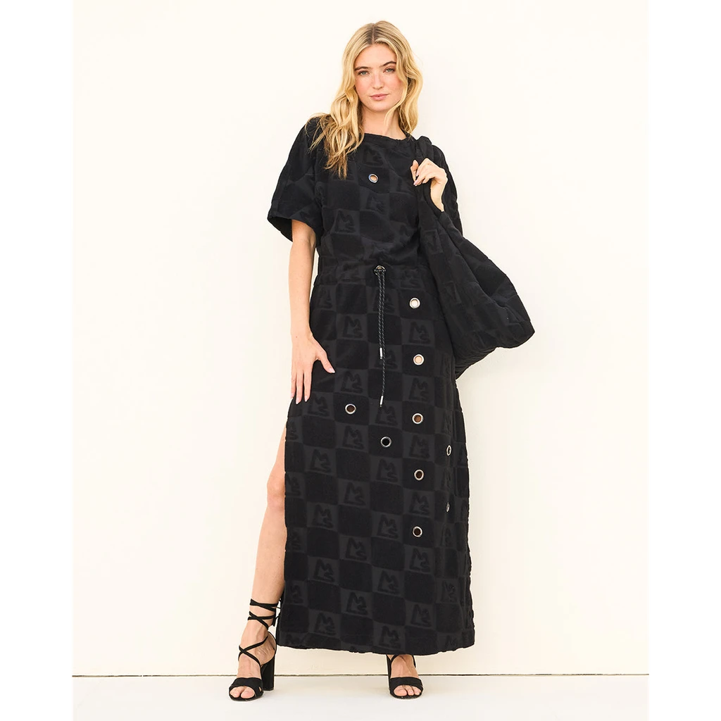 Magnlens Toweling Grommet Maxi Dress