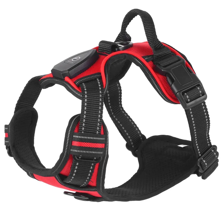 Gbruno Store Rechargeable LED No-Pull Light Up Dog Harness With Handle