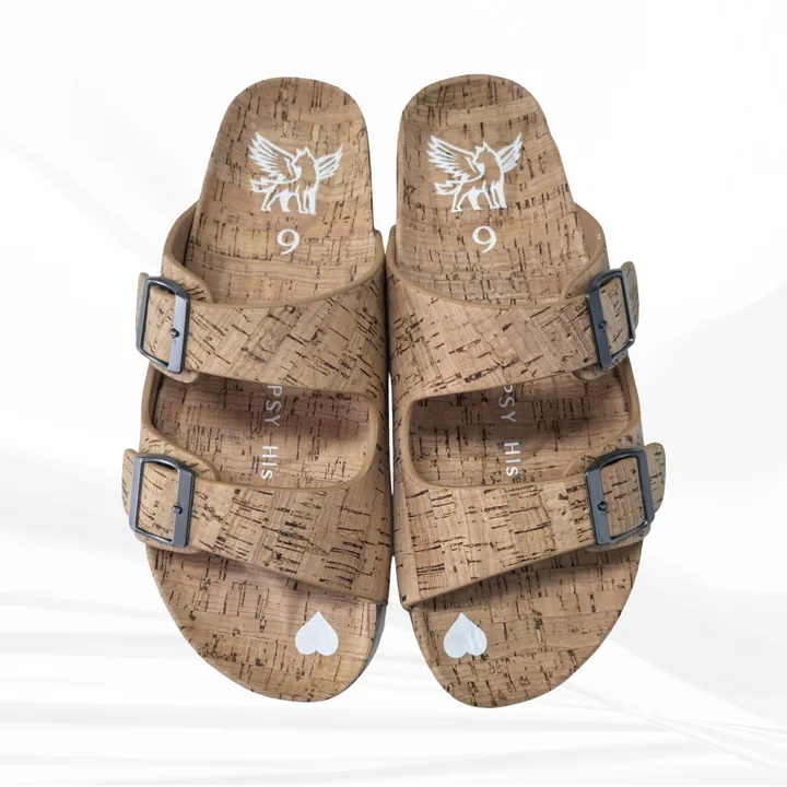 Gypsy Footwear  The Chloe Handmade Triple Cork Sandals, Cork Cushion, Cork Footbed, Cork Upper, With Heel And Arch Support