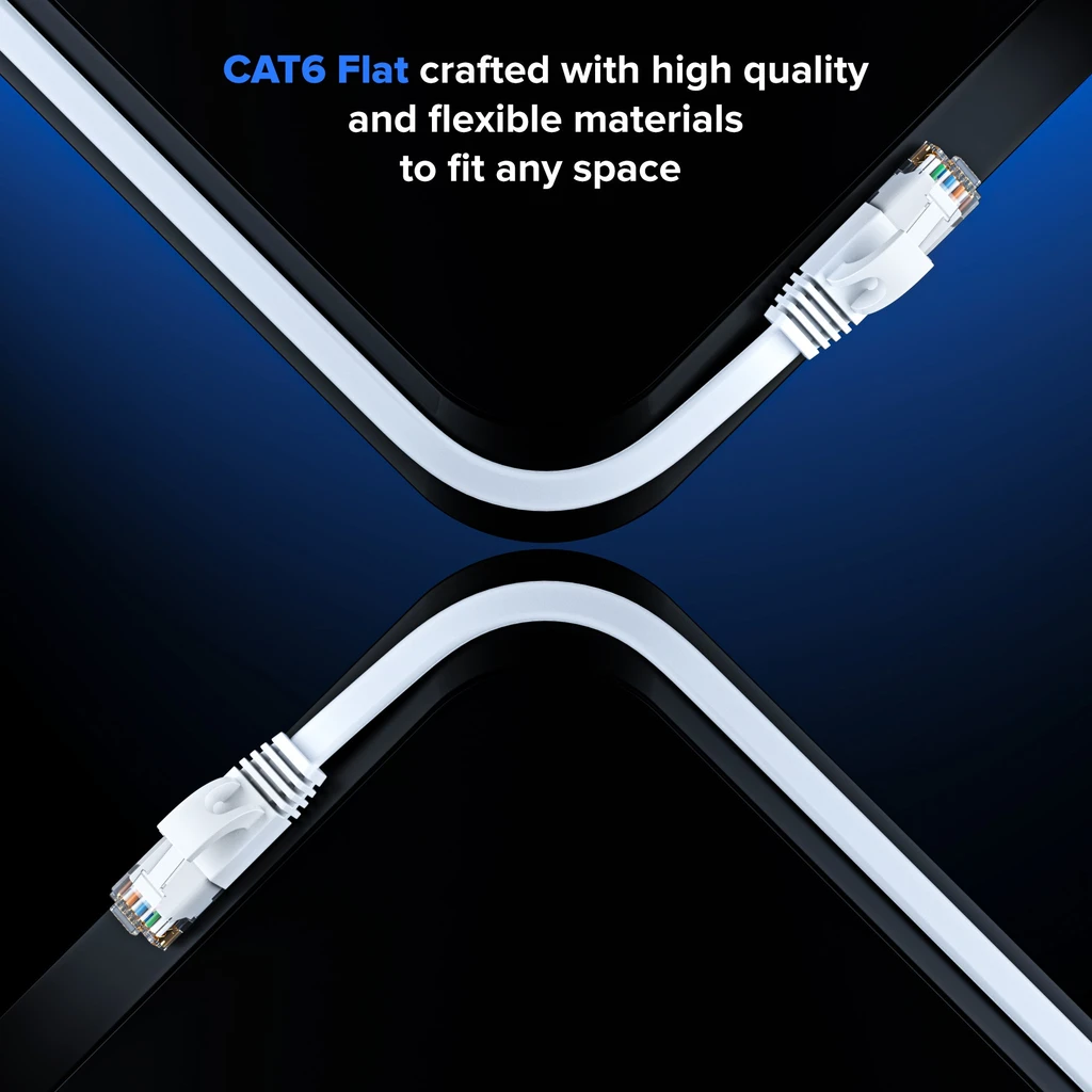 Maximm Cable Cat6 Ethernet Cable Flat High-Speed Network Cables