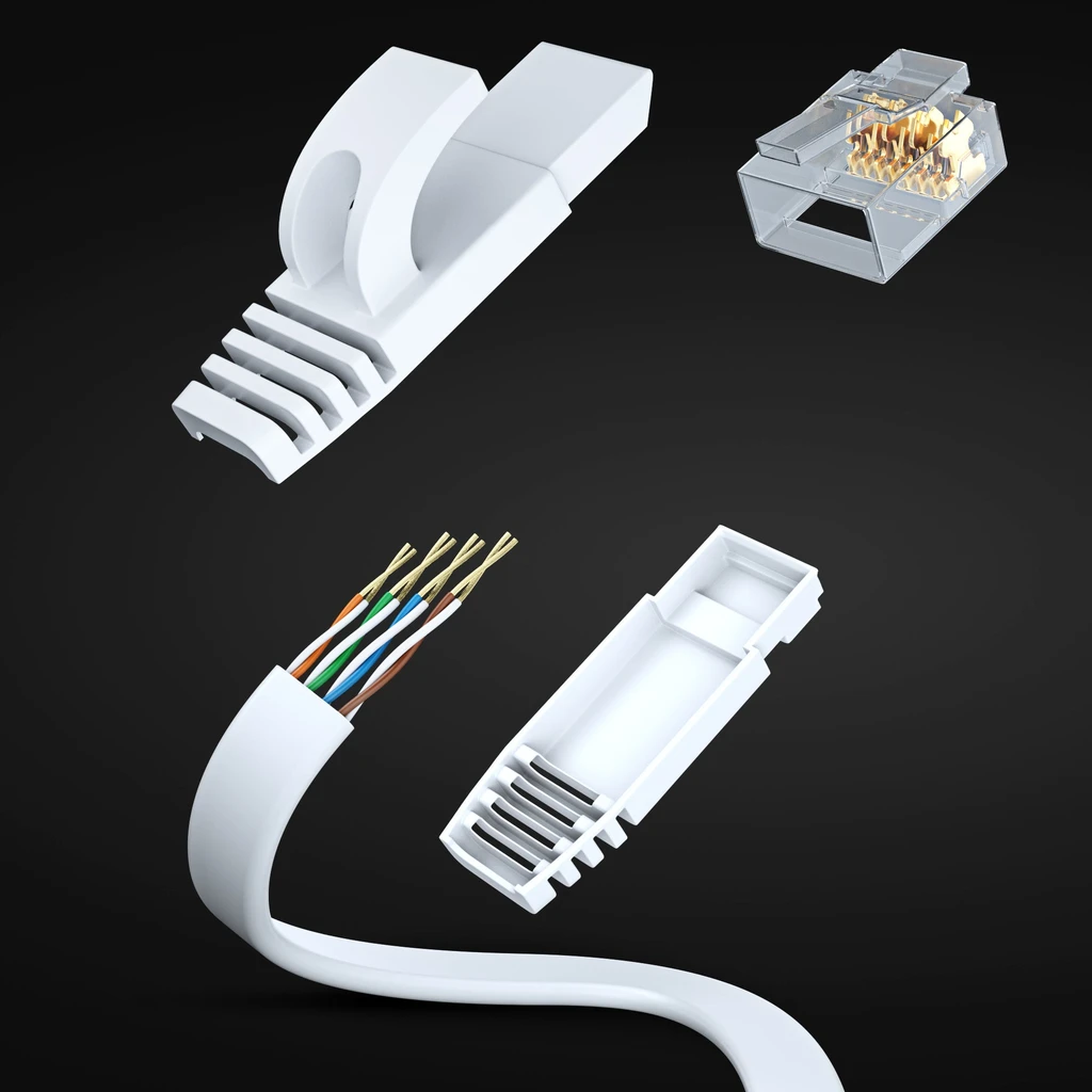 Maximm Cable Cat6 Ethernet Cable Flat High-Speed Network Cables
