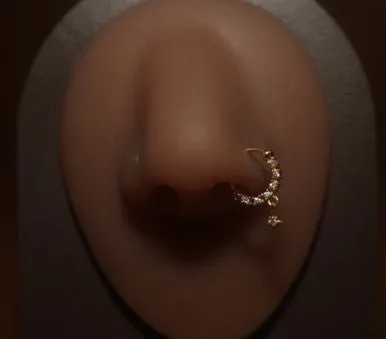 YonidaPunani Star Gem Nose Hoop Ring