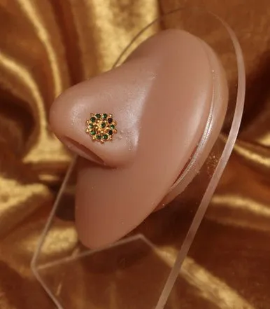 YonidaPunani Ariel Green Gems Nose Stud