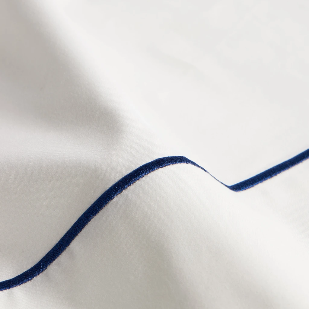 Italic Crisp Australian Percale Duvet Set