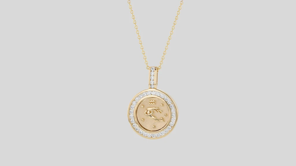 Noémie Zodiac Diamond Pendant Necklaces - 18K Gold | VS Clarity