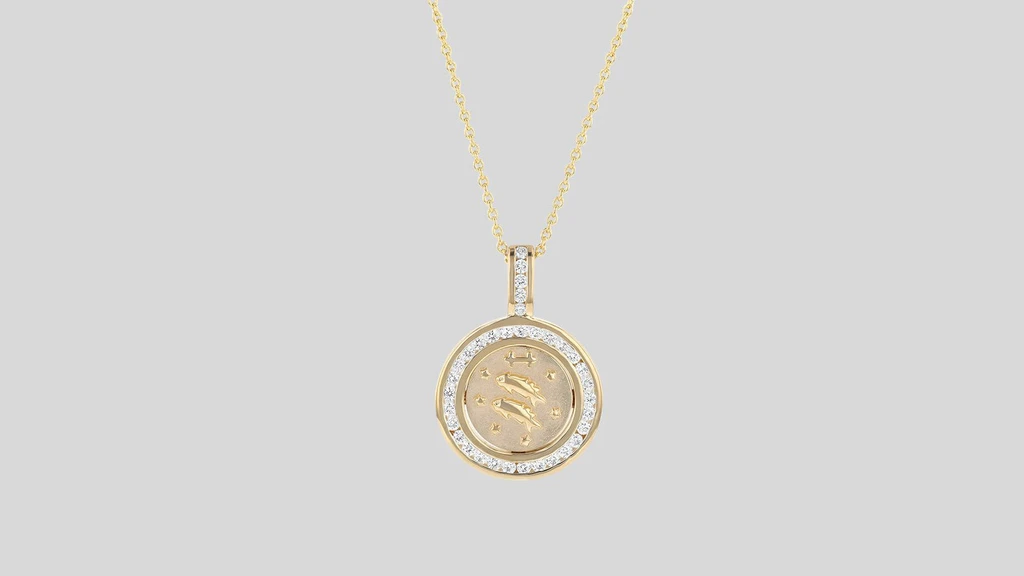 Noémie Zodiac Diamond Pendant Necklaces - 18K Gold | VS Clarity