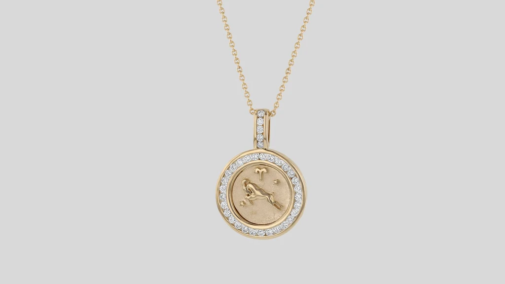Noémie Zodiac Diamond Pendant Necklaces - 18K Gold | VS Clarity