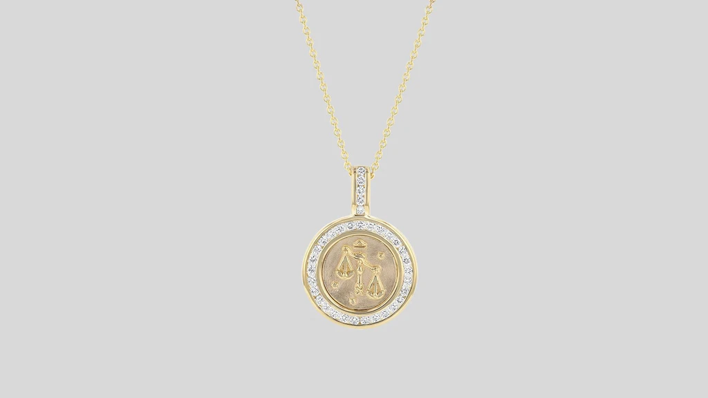 Noémie Zodiac Diamond Pendant Necklaces - 18K Gold | VS Clarity