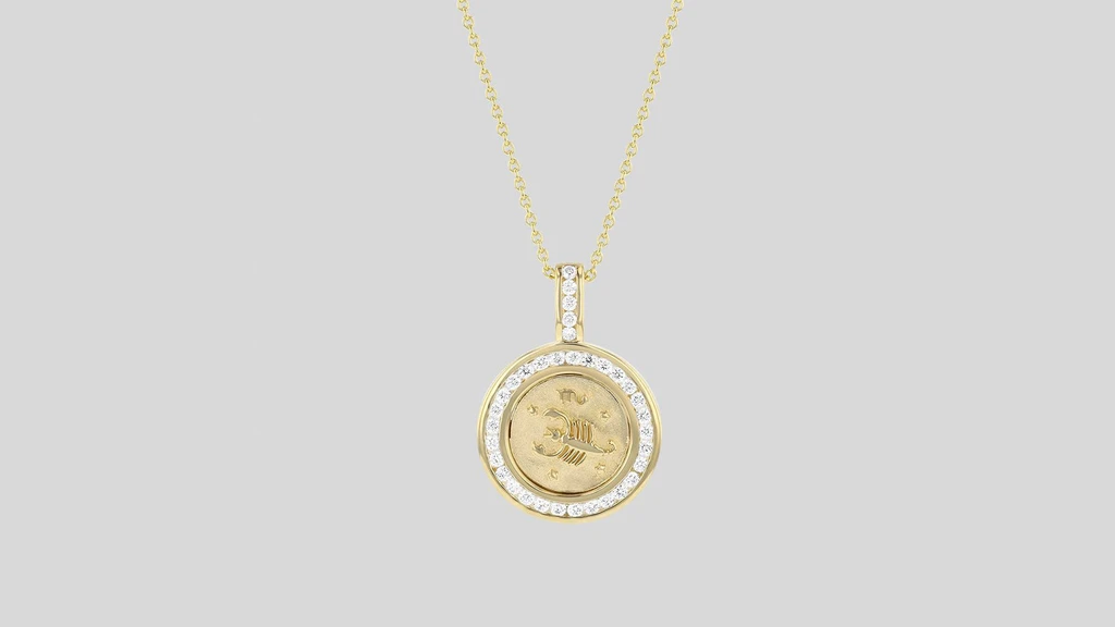 Noémie Zodiac Diamond Pendant Necklaces - 18K Gold | VS Clarity