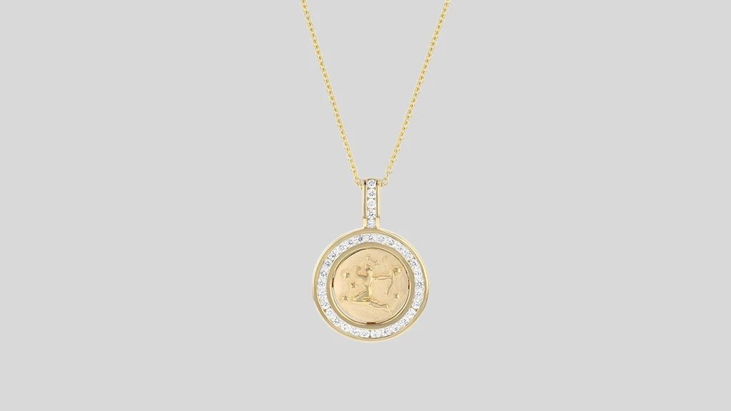 Noémie Zodiac Diamond Pendant Necklaces - 18K Gold | VS Clarity