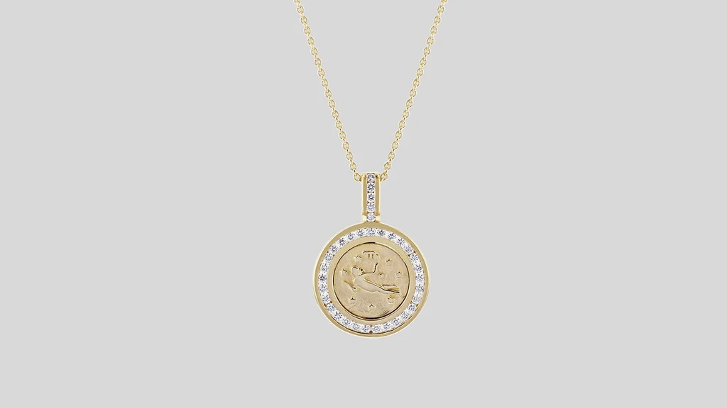Noémie Zodiac Diamond Pendant Necklaces - 18K Gold | VS Clarity