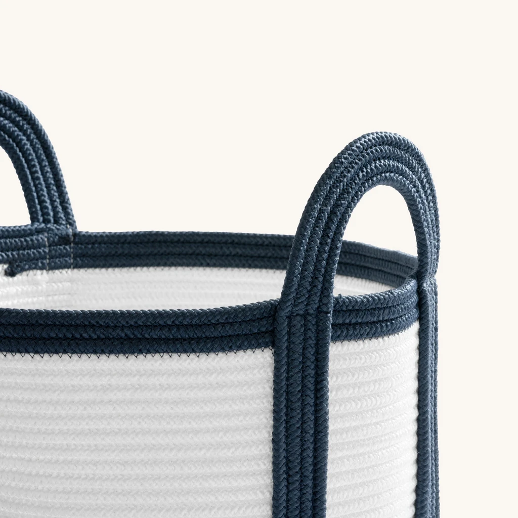 La Jolie Muse Lumière - Pearl Polypropylene Rope Round Laundry Basket M