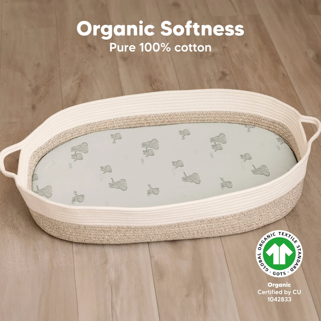 KeaBabies 2-Pack Soothe Fitted Bassinet Sheets