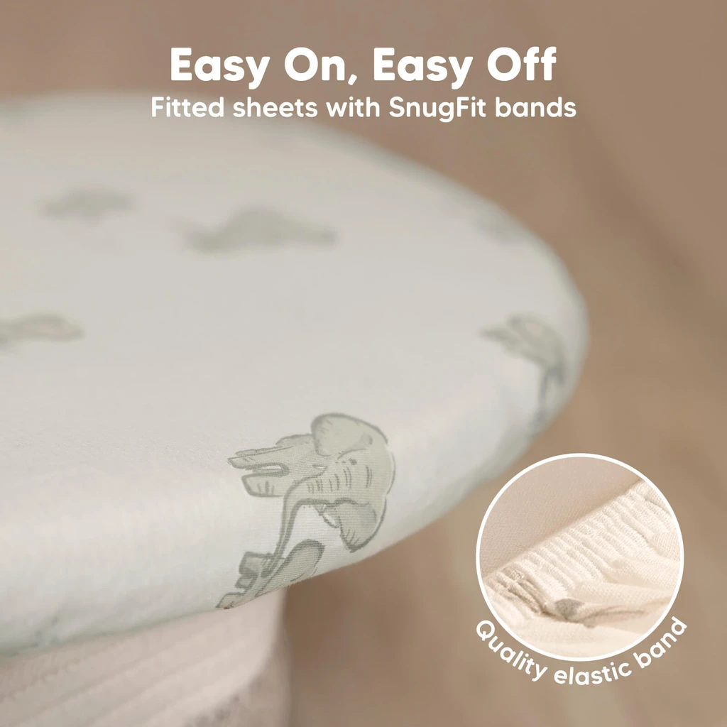 KeaBabies 2-Pack Soothe Fitted Bassinet Sheets