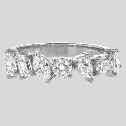 Noémie Half Eternity Multi Shape Diamond Ring - Lab Grown | VS Clarity
