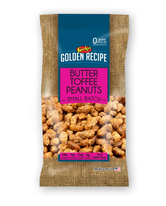 Gurley's Foods Gurley's Golden Recipe Butter Toffee Peanuts - Sweet & Salty Snack