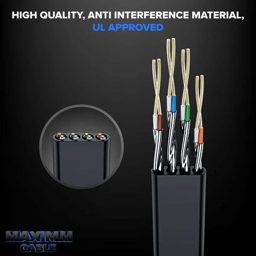 Maximm Cable Cat7 Flat Ethernet Cable