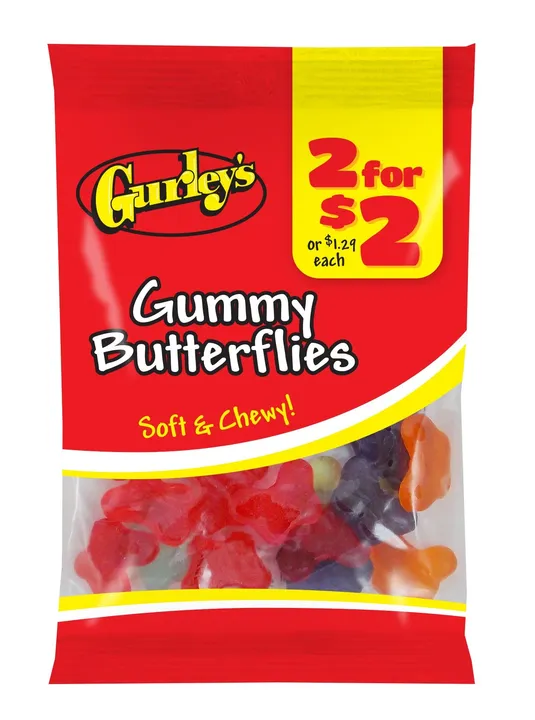Gurley's Foods Gummi Colorful and Flavorful Butterflies