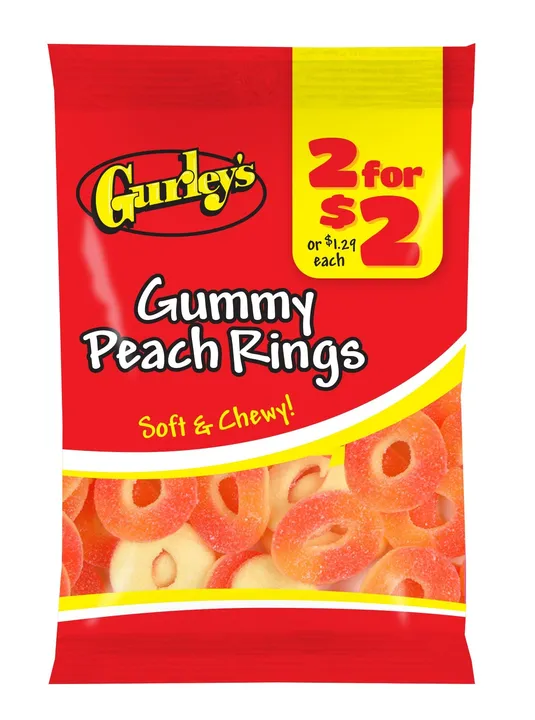 Gurley's Foods Juicy Peach Gummi Rings