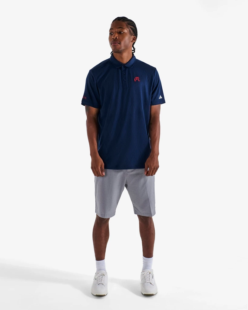 Malbon Golf Malbon x Adidas Ultimate 365 Micro Texture Polo Shirt