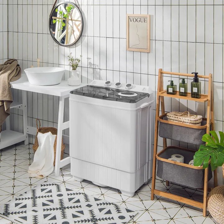 Directdeals Twin Tub Portable Washing Machine With Built-in Drain Pump