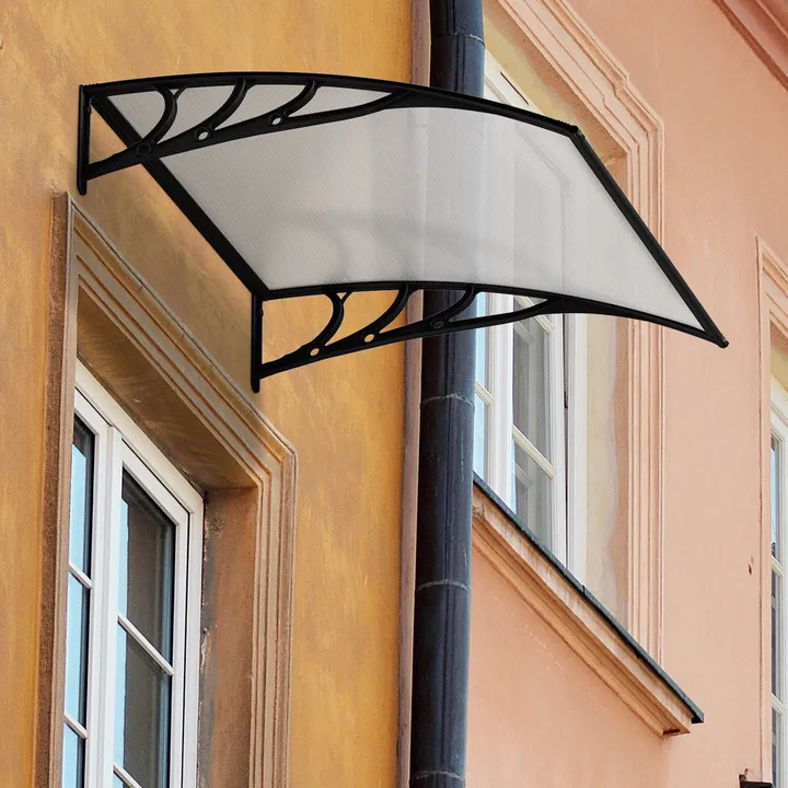 Directdeals 40" x 40" Outdoor Polycarbonate Door Canopy - Weather Resistant