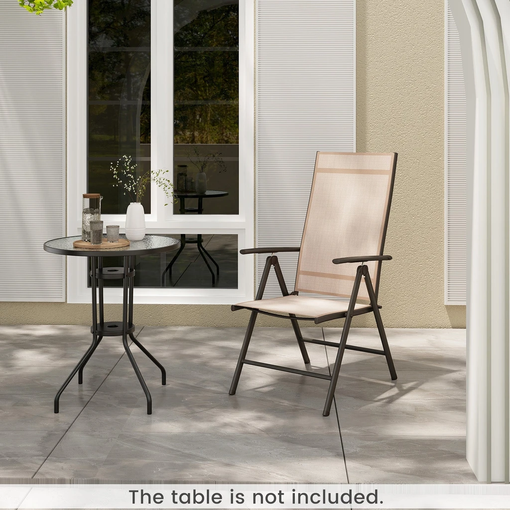 Directdeals Adjustable High Backrest Folding Patio Chair