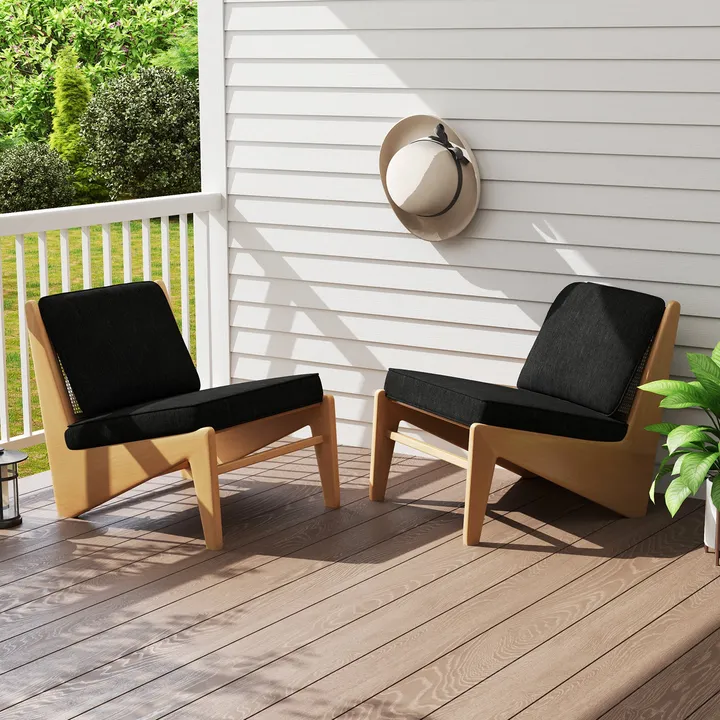 Directdeals 2-Pack Outdoor Patio Cushion Set with Removable Covers