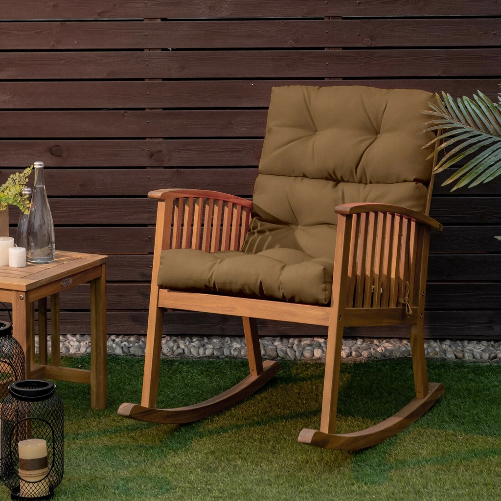 Directdeals 22 X 44 Inch Tufted Outdoor Patio Chair Cushion for Comfort