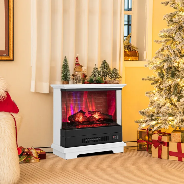 Directdeals 27 Inch Freestanding Fireplace with Remote Control