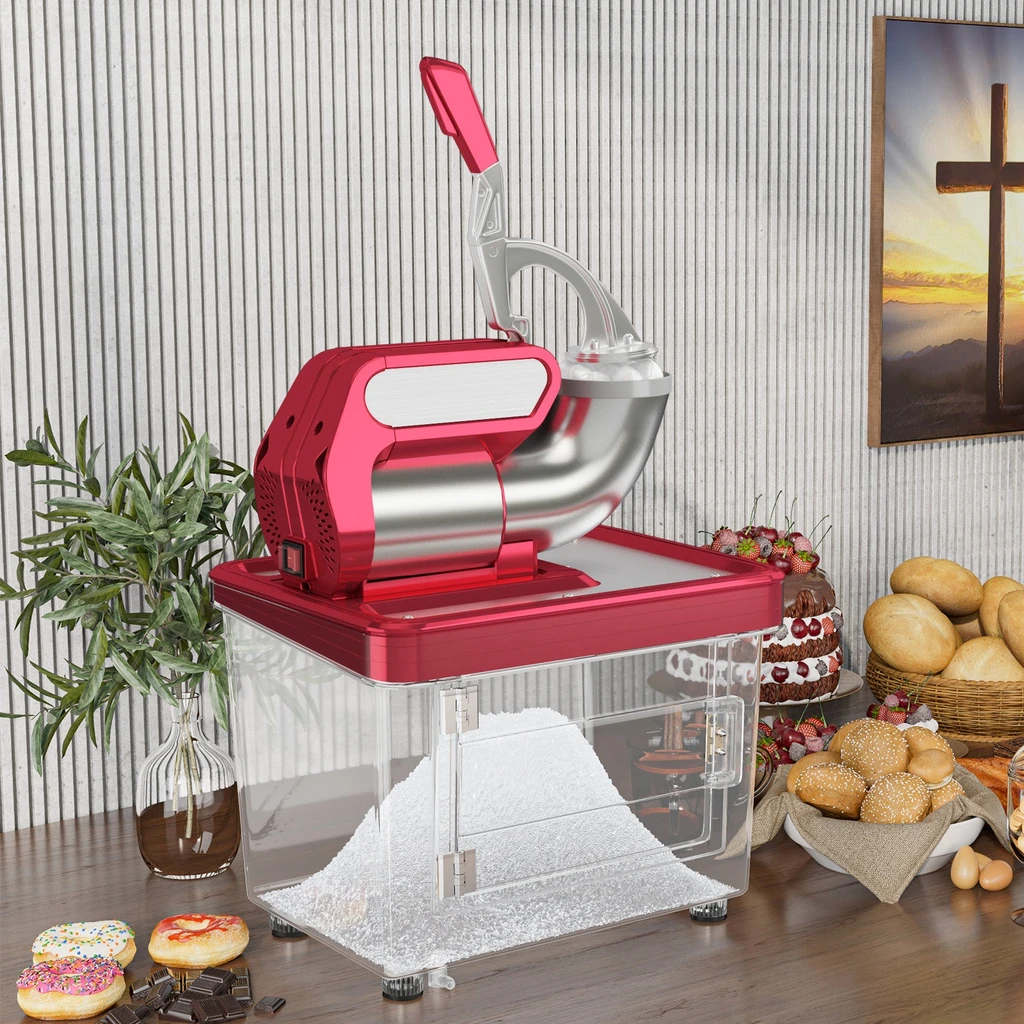 Directdeals 300W Commercial Ice Crusher with Dual Blades & Safety Features