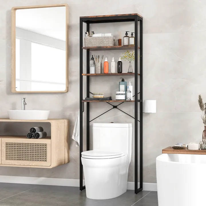 Directdeals 4-Tier Freestanding Over the Toilet Storage Rack