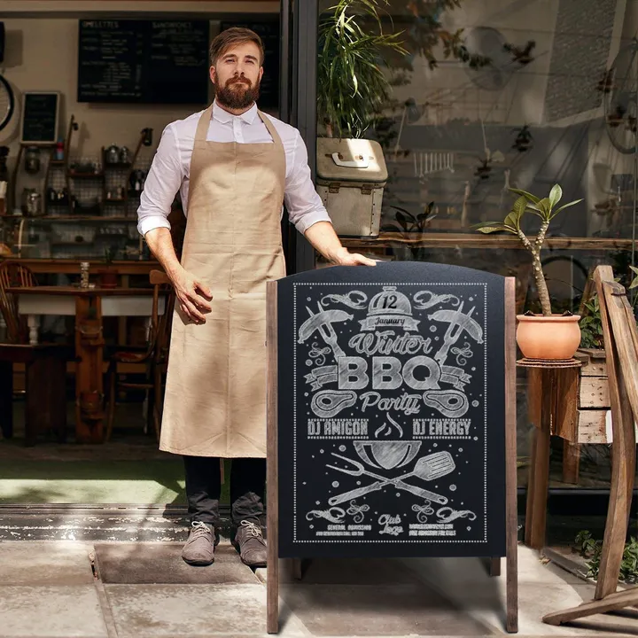 Directdeals Wood A-Frame Sidewalk Wedding Signage Chalkboard