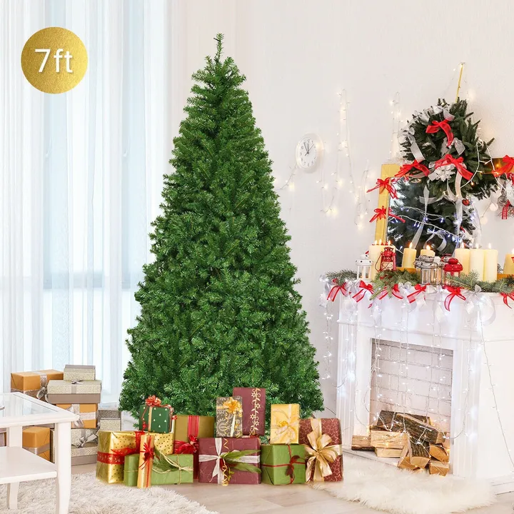 Directdeals 7 Ft Premium Hinged Christmas Tree with LED Lights