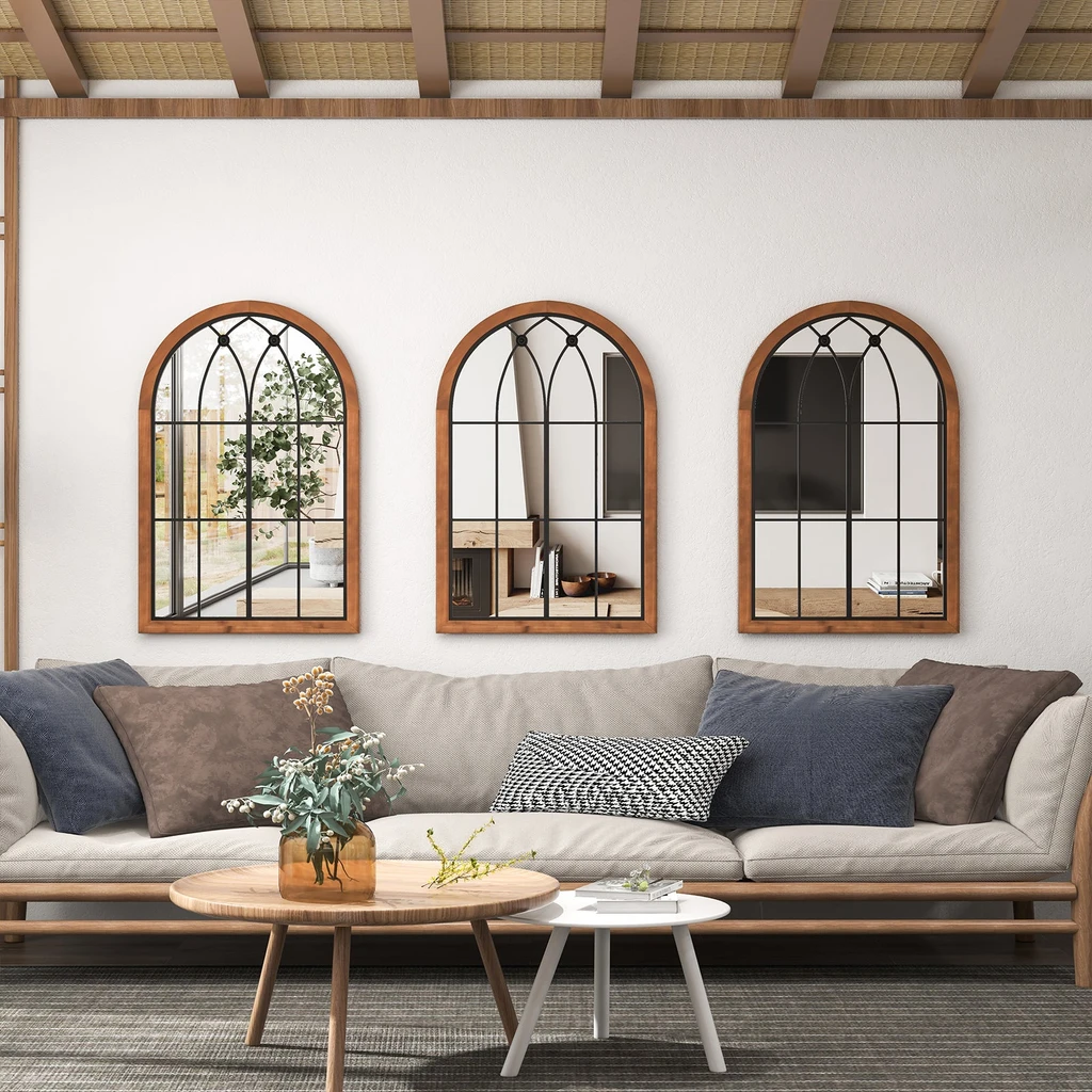 Directdeals Stylish Arched Window Mirror for Home Decor