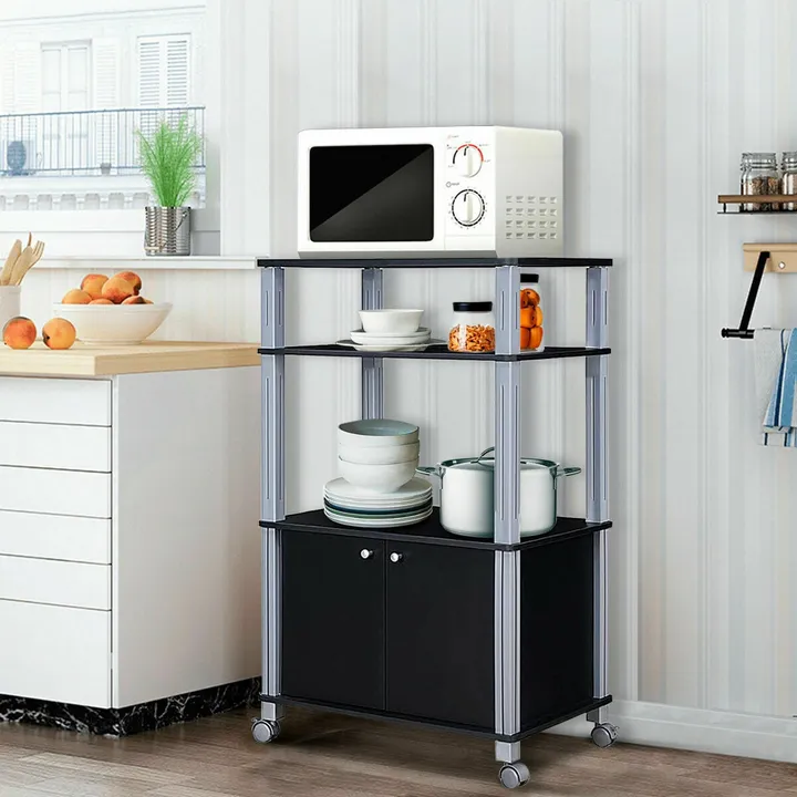 Directdeals Microwave Rack Stand Rolling Storage Cart - Versatile & Sturdy