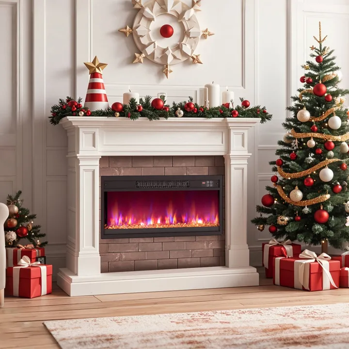 Directdeals 1500W Electric Fireplace Insert with Remote Control