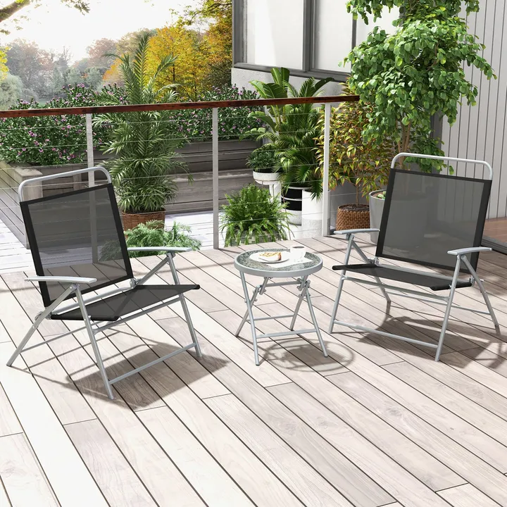 Directdeals 3-Piece Folding Patio Chair Set for Outdoor Comfort