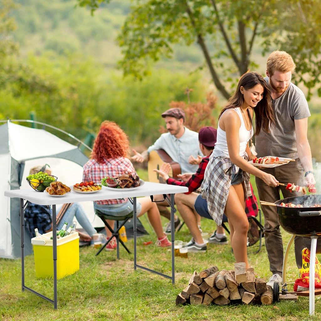 Directdeals 3-Level Height Adjustable Folding Table for Versatile Use