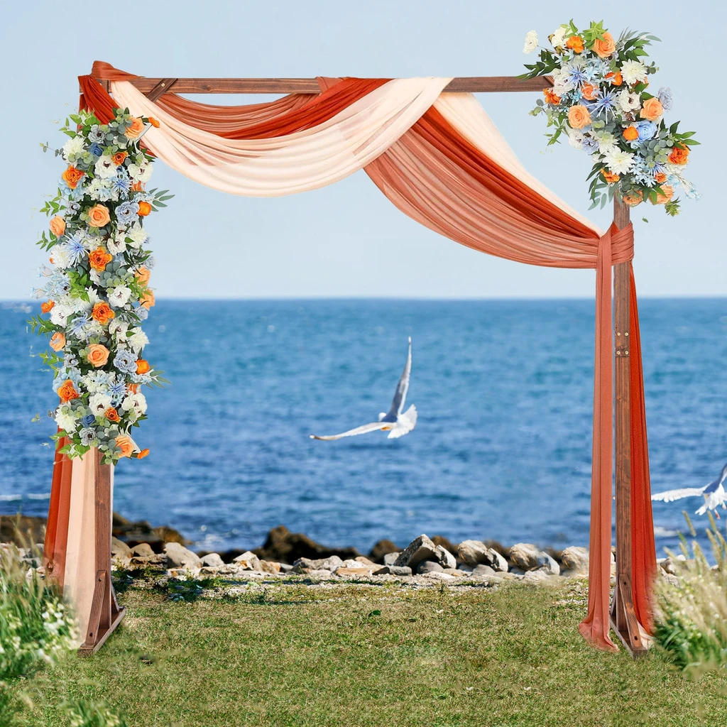 Directdeals Sturdy Wooden Wedding Arch for Indoor & Outdoor Ceremonies