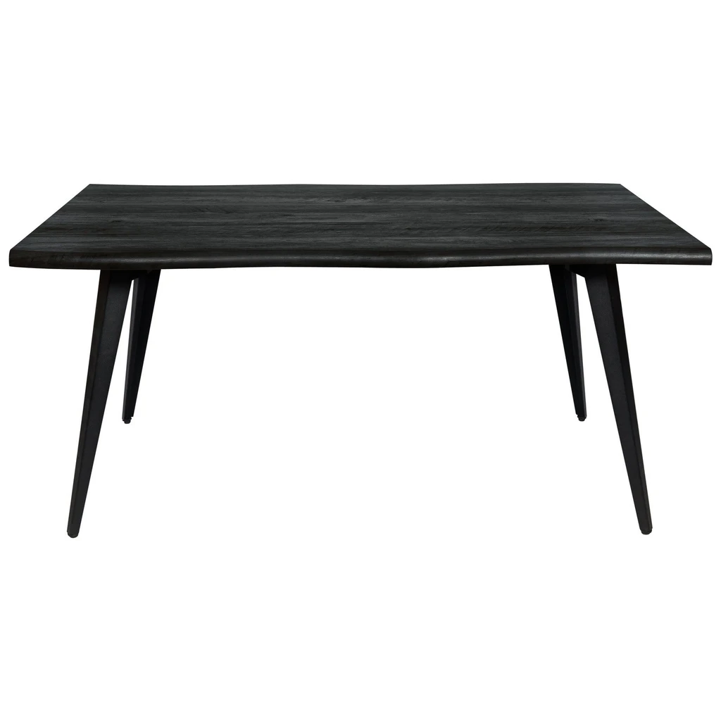 LeisureMod Ravenna Rectangular Dining Table With MDF Tabletop And Metal Legs