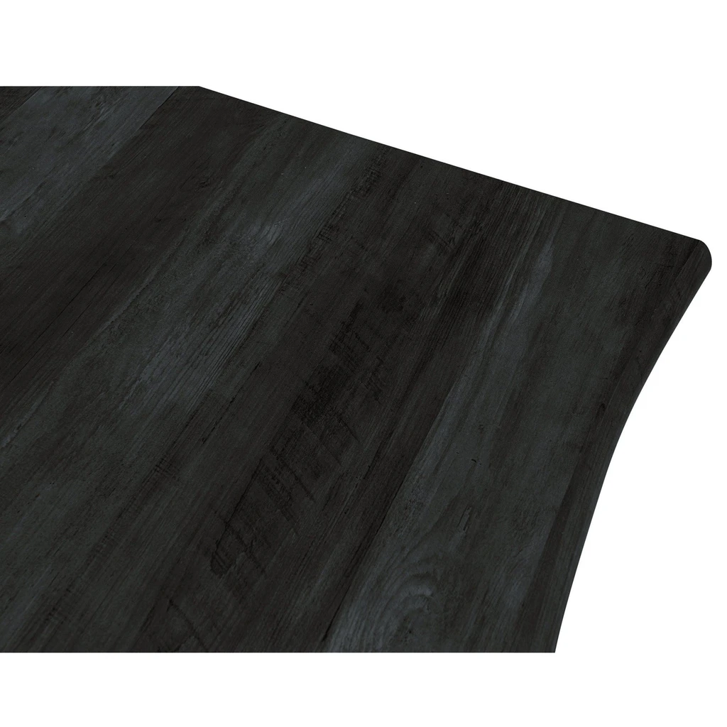 LeisureMod Ravenna Rectangular Dining Table With MDF Tabletop And Metal Legs