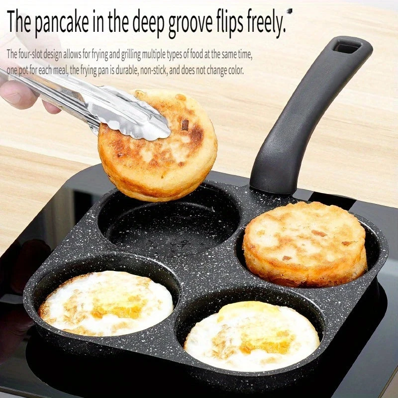 Krediz Cast Iron Egg Boiler & Non-Stick Frying Pan - Single Handle
