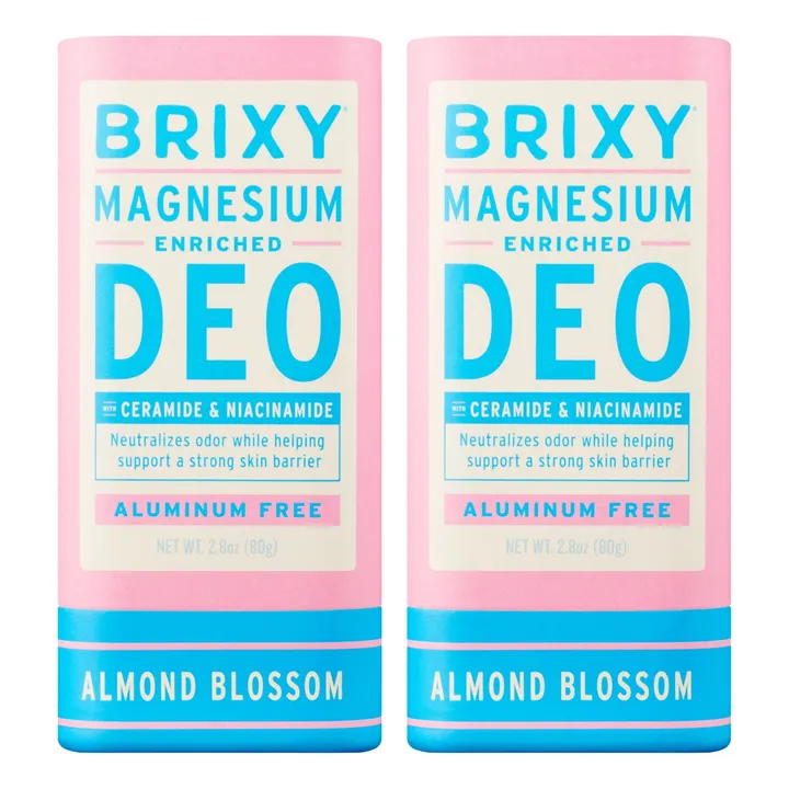 BRIXY Magnesium Enriched Deo 2-Pack - Almond Blossom (Lightly Scented)
