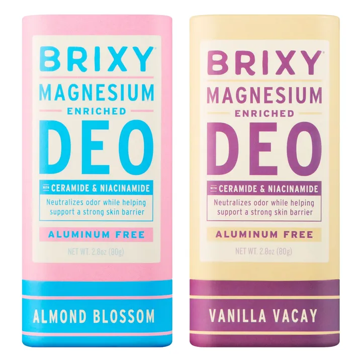 BRIXY Magnesium Enriched Deo 2-Pack - Almond Blossom + Vanilla Vacay