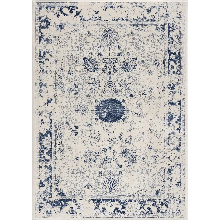 HomeRoots Distressed Floral Scatter Rug