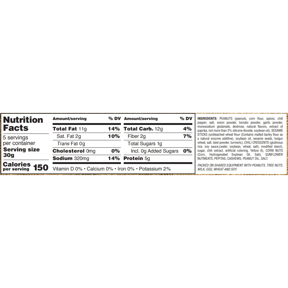 Gurley's Foods Golden Recipe Spicy Harvest Trail Mix, Hot & Savory Snack Blend