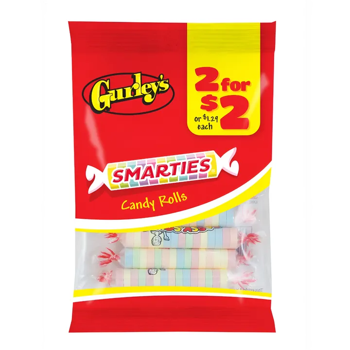 Gurley's Foods Smarties, Classic Multi-Flavored Sugar Candy Rolls