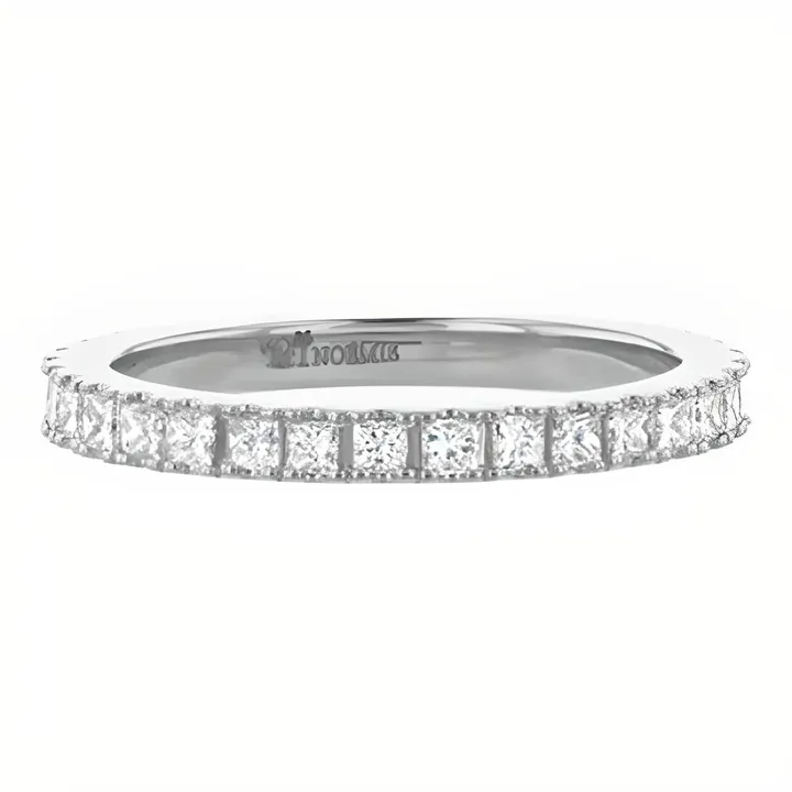 Noémie Princess Cut Diamond Eternity Band Ring - 18K Gold | VS Clarity
